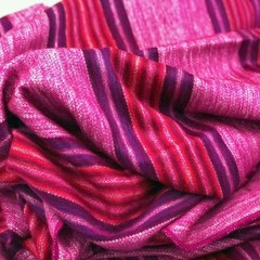 SOFT & WARM PURPLE FUCHSIA STRIPED ALPACA LLAMA WOOL BLANKET PLAID QUEEN