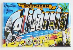 Greetings from Southern California FRIDGE MAGNET travel souvenir socal