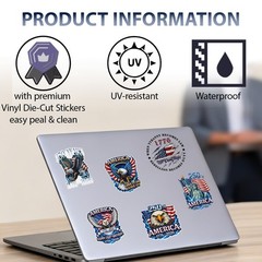 18 Pcs USA 250Th Anniversary Stickers, Waterproof Vinyl Decals, 1776 2026 Eagle