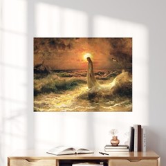 Jesus Christ Walking On Water Christian Bible God Wall Art Poster Print