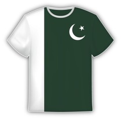 Pakistan Flag Sticker In The Form Of T Shirt Vinyl Sticker Decal