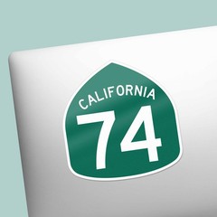 Southern California Highway 74 Sign Sticker – Palms to Pines Scenic Byway Decals