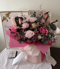 Polylove Flowers Pink Medium Forever Bouquet Mother’s Day Birthday Gift