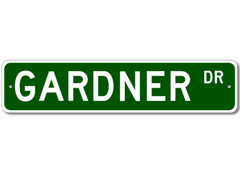 Gardner Drive Street Sign Personalized Custom Last Name Metal Sign – Aluminum