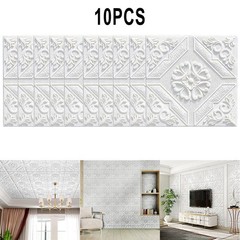 1/10pcs 3D Soft Foam Brick Texture Pattern Effect Wall Sticker Wall Decor 35cm