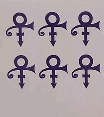 6 Prince Logo 1.5″ H Vinyl Decal (Purple) windows car truck laptops SUV boards