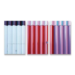 Iso66 Colorful 3-Piece Panel Set Unframed Photography Wall Art 19 In. X 36 In.