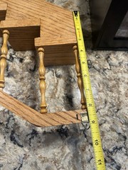 Vintage Handmade Stair Step Shelf Staircase Set Of 2 Trinkets Figures Spindles