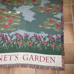 Monet’s Garden Tapestries Wall Art Hanging Border Belgian 71″x48″