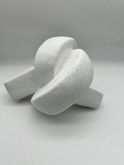 Knot Resin Statue Creative Twist Crafts Knot Sculpture Decor White 6.5×10”