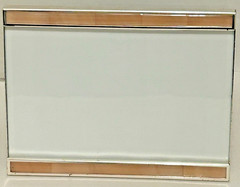 VTG Wellesley Manor 4×6 Art Deco Picture Frame Silver Pink Peach Inlay Desk