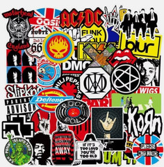 100PCS Rock Band Stickers Lot Punk Music Heavy Metal Bands Sticker Decal