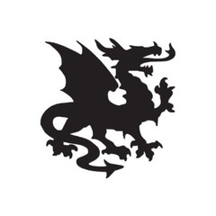 Dragon Heraldic – Vinyl Decal Sticker – Multiple Color & Sizes – ebn621