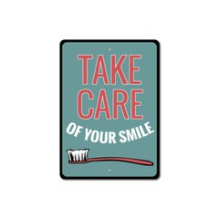 Smile Sign, Take Care Sign, Toothbrush Decor Aluminum Sign ENSA1003225