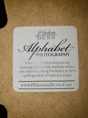 Religious Hangable Cross, P. Graham DUNN Alphabet Photography, Joshua 24:15, NEW