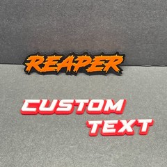 Custom Lazer Cut Car Acrylic Badge Emblem MULTI COLOR Customized Text Names.
