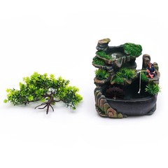 Indoor Water Fountains Zen Desk Rockery Waterfall Fountain Tabletop Ornament NEW