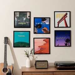 12.5×12.5 Vinyl Record Frame, Matte Black Album Picture Frame Fits 12×12 LP a…