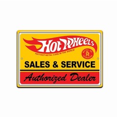 Hot Wheels Tin Metal Sign Toy Metal Cars Garage Man Cave Authorized Dealer