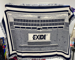 EXIDE Battery 100% Cotton Promotional Throw Tapestry Wall Hanging Blanket NEW