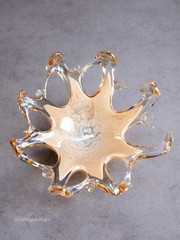 ITALY MURANO Art Glass Vetro Eseguito Star Freeform Bowl New with Label