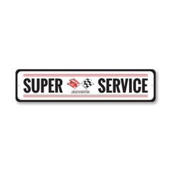 Chevy Corvette Super Service Metal Sign Chevrolet Automotive Car Man Cave Sports