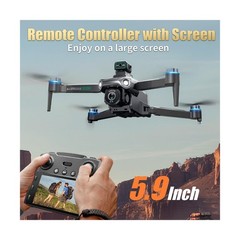 Drones With Camera for Adults 4K,Remote Contorl with Large Screen,FPV Drone w…