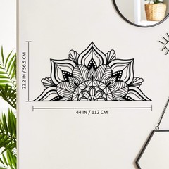 Large Metal Mandala Wall Art, Unique Lotus Flower Wall Decor Artwork, Suitabl…