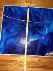 Vintage Stained Glass Lighthouse Window Sun catcher 19-1/2 × 13-3/4