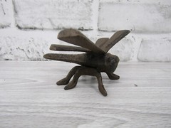 Rustic Style Lifelike Cast Iron Dragonfly Dragon Fly Insect Figurine 4.25 Inch