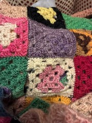 7 Hand Crocheted Multicolor Throw Blanket Granny Multicolor