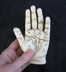 PALMISTRY HAND KIT Includes Cold-Cast Resin Hand & Guide Booklet Palm Reading