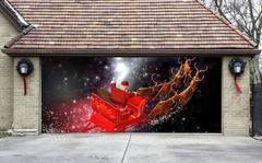 Custom Christmas Garage Door Covers 3D Effect Banners Door Murals G42 16×8