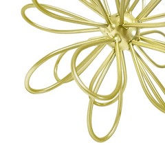 (4 pack) 6in x 6in Contemporary Metal Floral Tabletop Orb, Gold
