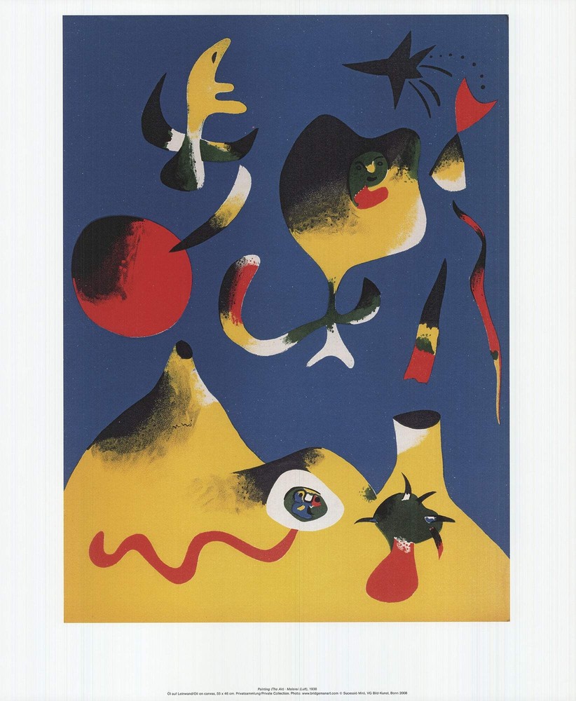 JOAN MIRO Painting (The Air) 22.75″ x 19″ Offset Lithograph 2010 Surrealism