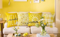 4 Pack Summer Daisy Pillow Covers Decor 18×18 Inch Hello Summer Sunshine Yellow