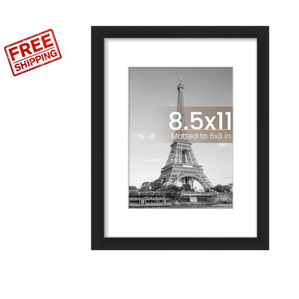 Timeless Black Photo Frame for 8.5×11 or 6×8 – Ideal Gift for All Occasions