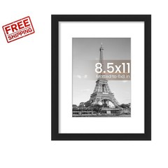 Timeless Black Photo Frame for 8.5×11 or 6×8 – Ideal Gift for All Occasions