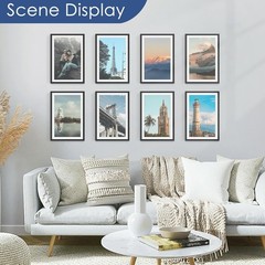 12×18 Picture Frame Set of 6, Display Pictures 11×17 with Mat or 12×18 withou…