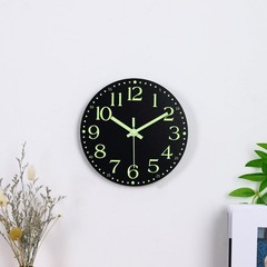 Luminous 8-Inch Wall Clock – Silent Battery Powered Decor for Home Offices