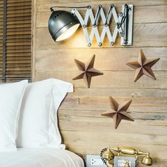 Metal Moon Wall Decor Stars Outhouse 11.81 x 5.91 inches, Brown