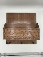 Wall Mounted Mail and Key Holder Blue Monaco