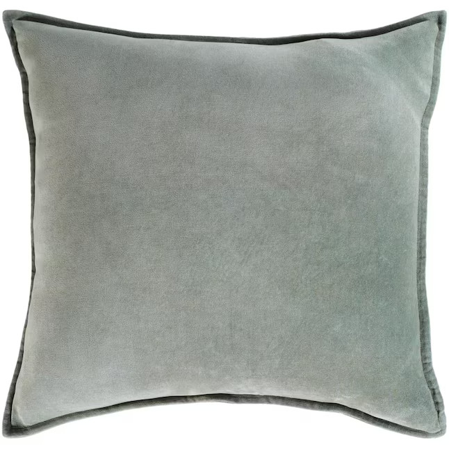 Cotton Velvet by Surya Pillow Cover, Medium Gray, 18′ x 18′ – CV021-1818