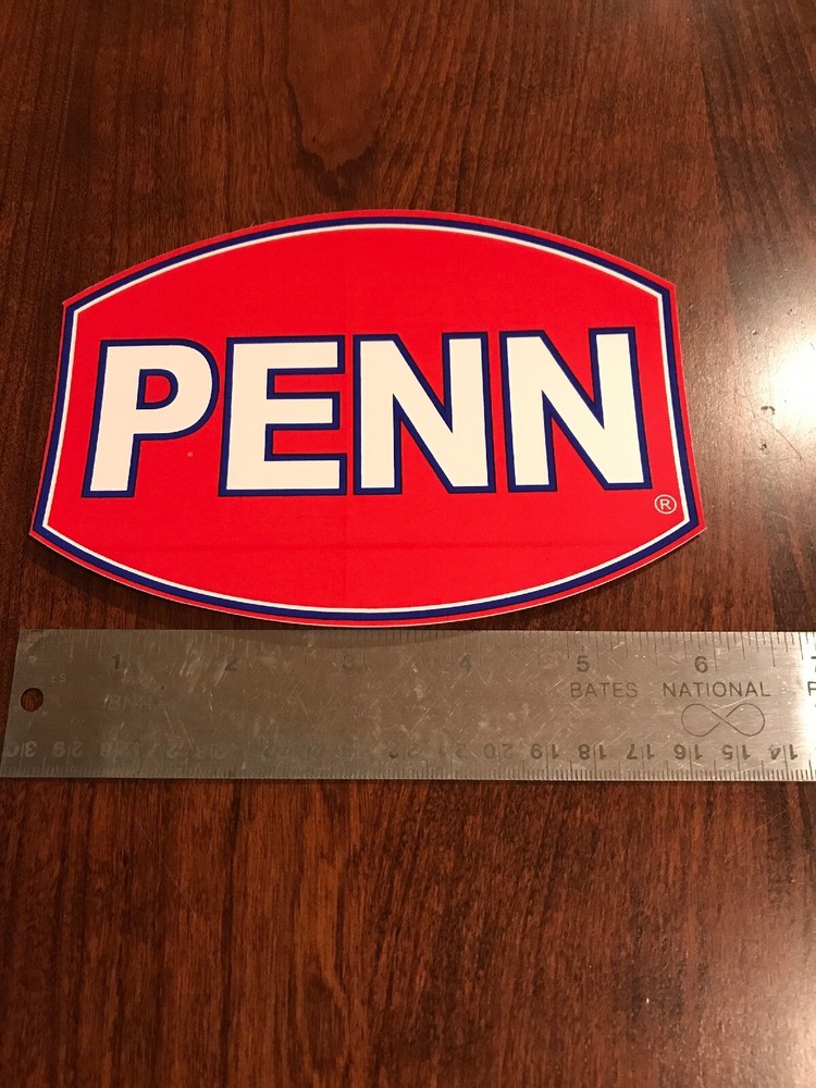 6″ ORIGINAL Penn decals stickers boat tournament sponsor fishing line rod reel
