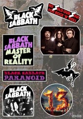 Black Sabbath Sticker Pack | Master Of Reality Paranoid Heavy Metal Band Logo