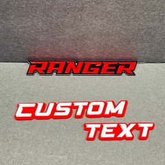 Custom Lazer-Cut Acrylic Car Emblem Badge MULTI COLOR Customized Text Names!