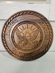 wooden plaque featuring the United States Navy 12′