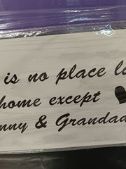 Brand New There Is No Place Like Home Except Granny/Grandads Hang Wall Sign