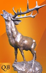 STAGS BRONZE FIGURINE 1920’S ART DECO SCULPTURE STATUE FIGURE ART NOUVEAU