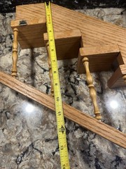 Vintage Handmade Stair Step Shelf Staircase Set Of 2 Trinkets Figures Spindles